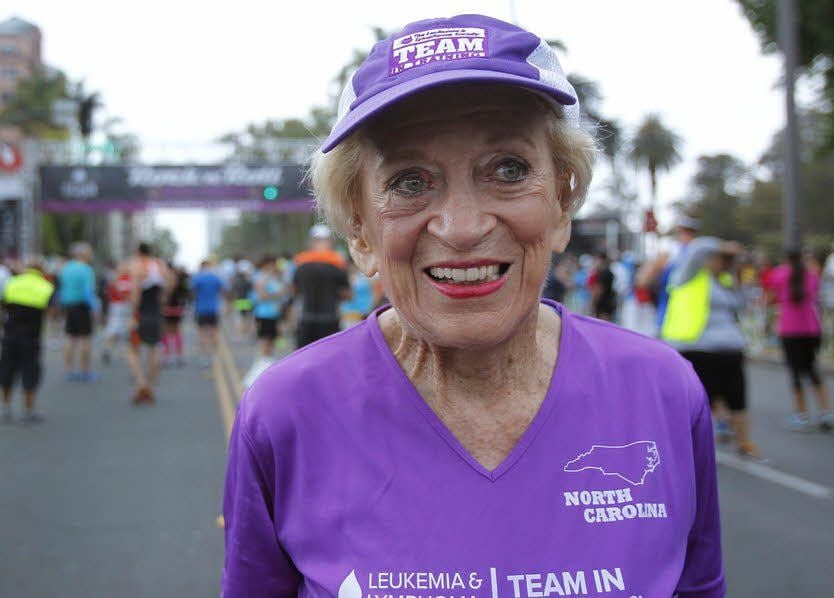 Die 92-jährige Harriette Thompson beim Lauf in San Diego.