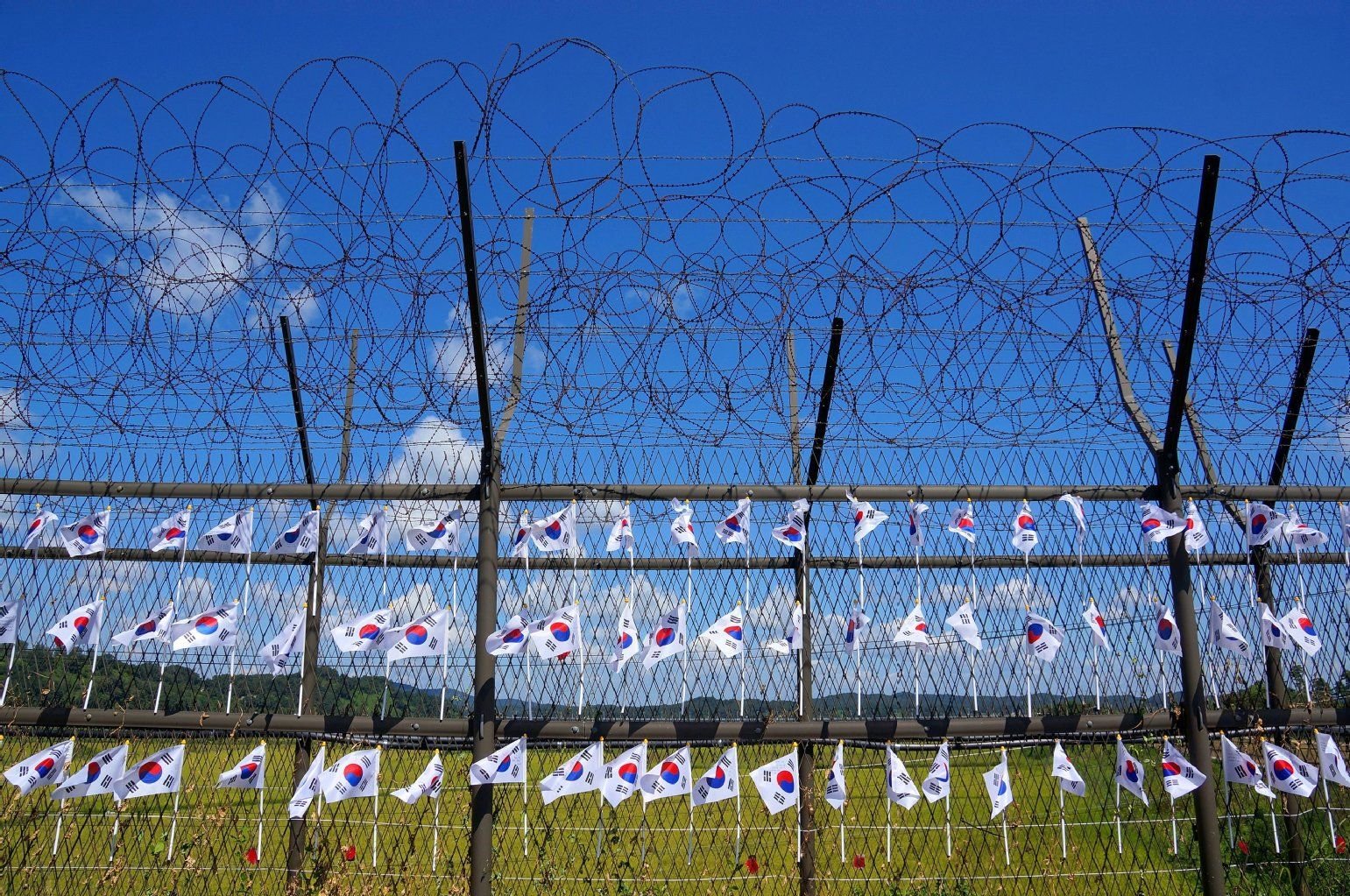 Fähnchen für den Frieden: Viele Südkoreaner hoffen auf die Wiedervereinigung mit Nordkorea - glauben aber nicht mehr so recht daran.
