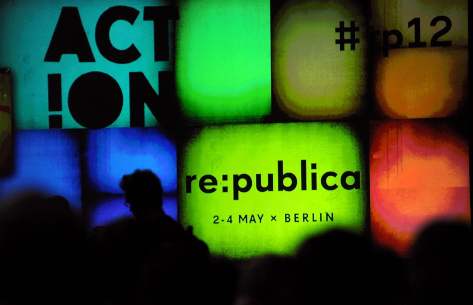 Die Symbole ähneln der Darstellung von Apps, aber Computertechnik ist nur ein Thema der Konferenz re:publica.