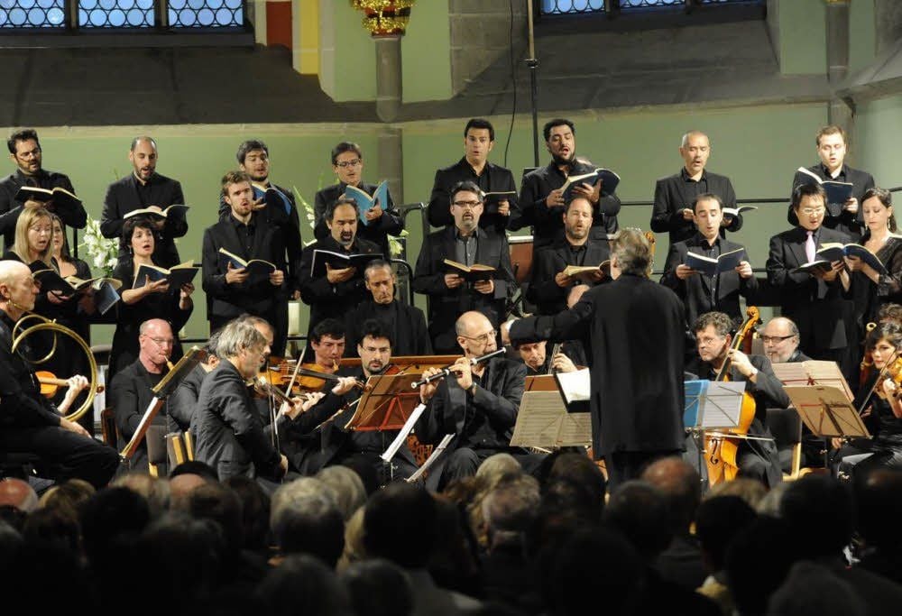 Der Rias-Chor bei seinem Auftritt in der Jakobskirche bei den Bachfesttagen 2012.