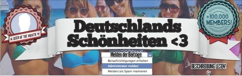 Das Titelbild der Facebook-Gruppe „Deutschlands Schönheiten”.