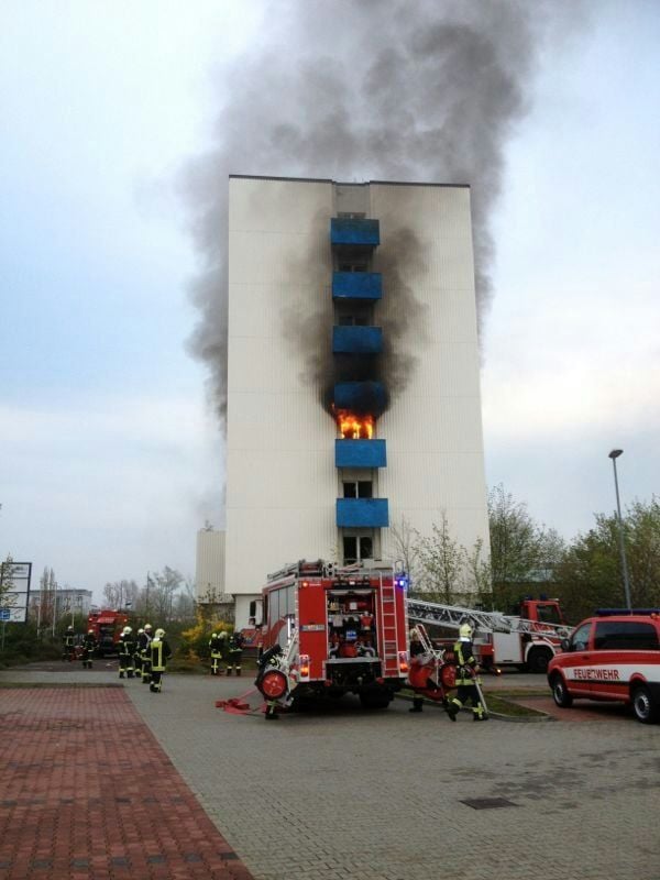 Im ehemaligen Datenverarbeitungszentrum in Halle-Neustadt ist es im Mai 2013 zu einem Brand gekommen.