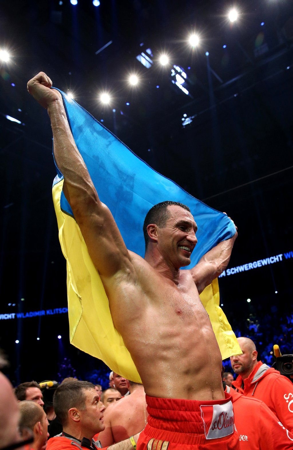 Wladimir Klitschko nach einem Kampf in Hamburg