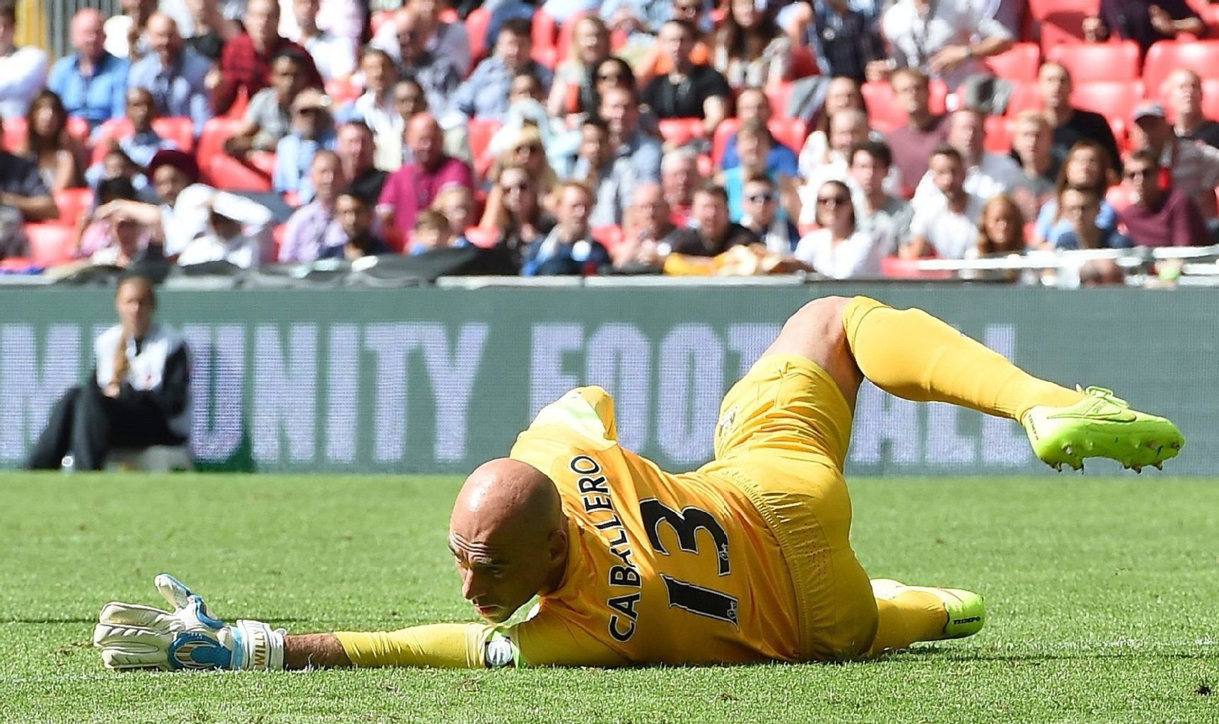 Willy Cabellero im Tor von Manchester City