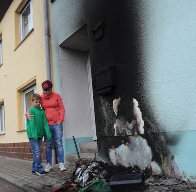 Auch hier brannte der Sperrmüll.