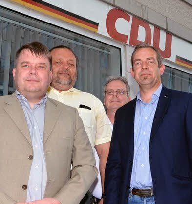 Die neue Fraktionsspitze der CDU Dessau-Roßlau: Jens Kolze, Frank Rumpf, Jörg Schwabe und Eiko Adamek (von links)