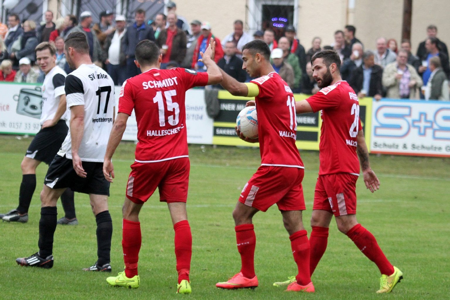 Der HFC hat am Samstag das Landespokal-Spiel gegen SV Union Heyrothsberge gewonnen.