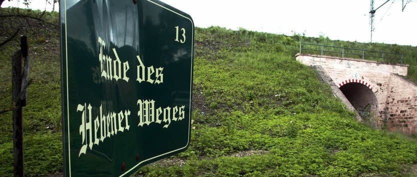An der Brücke bei Wolferode endet der Karl-Hebener-Weg.