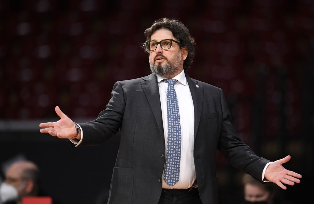 Verlor mit Bayern Basketballern auch die zweite Partie gegen Mailand: Coach Andrea Trinchieri.