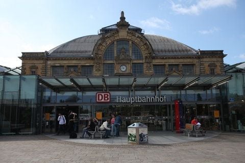 Der Hauptbahnhof in Halle