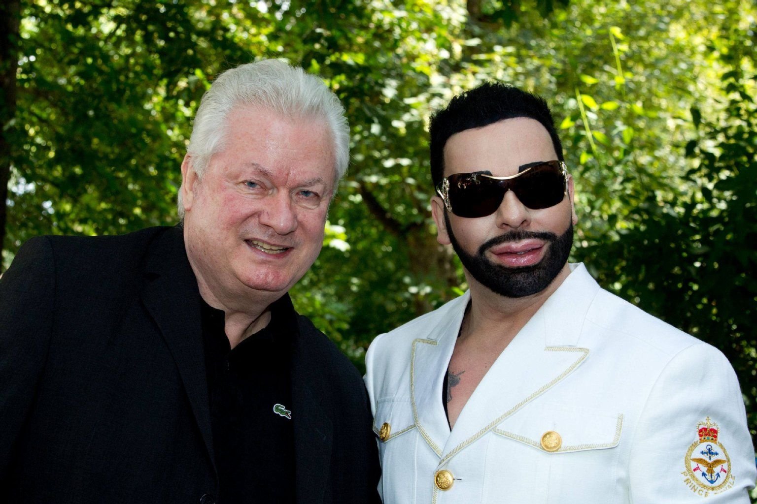 (Archivbild) Modedesigner Harald Glööckler mit seinem Partner Dieter Schroth am 31. Juli 2013.