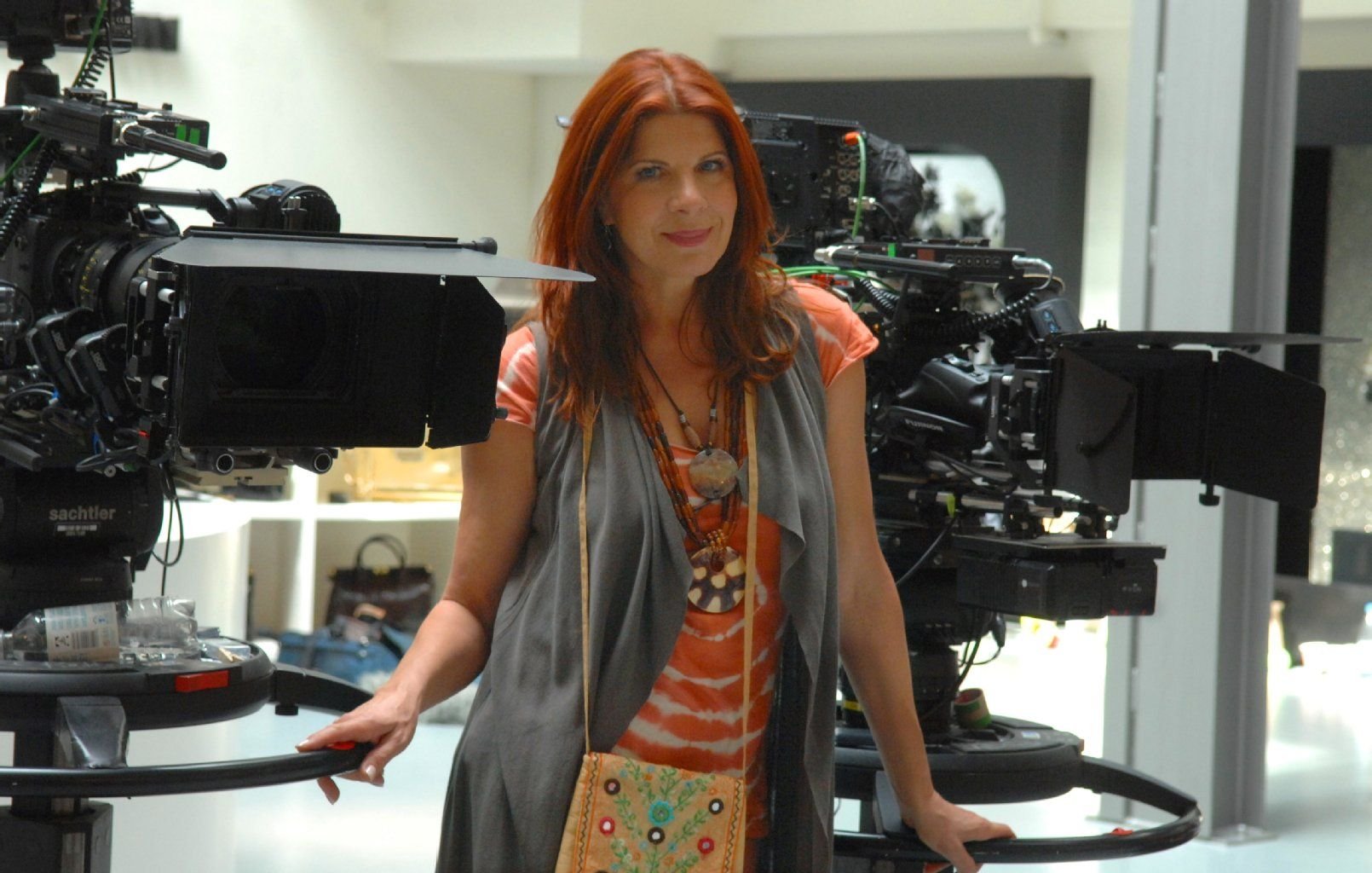 Schauspielerin Claudia Wenzel am Set von „Verbotene Liebe“ in Köln.