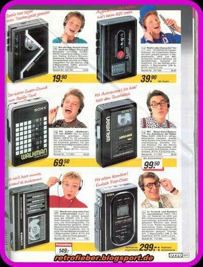 Ein Traum aus Plastik. Walkmans von Sony.