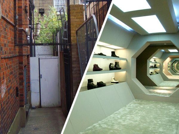 So versteckt liegt die futuristische Boutique LN-CC in London.