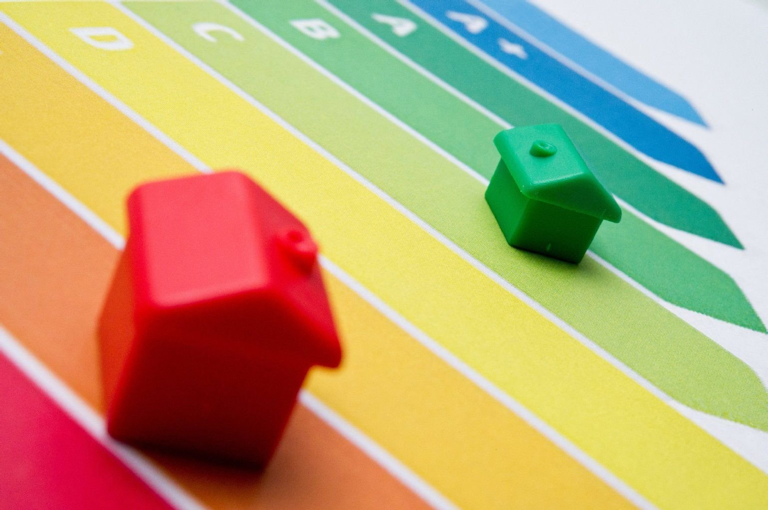 Der Energieausweis enthält künftig auch farbige Balkendiagramme. Sie stehen für den Energieeffizienzklasse des jeweiligen Gebäudes.