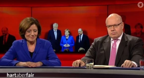 Malu Dreyer (l.) und Peter Altmaier bei „Hart aber fair“