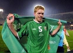 Der Ire Steve Staunton feiert die Qualifikation