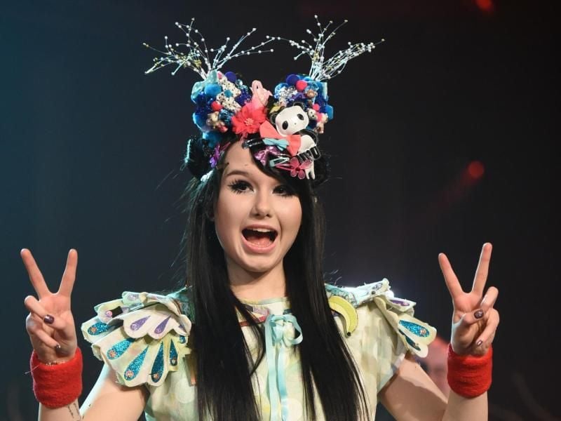 Sängerin Jamie-Lee Kriewitz beim Vorentscheid für den Eurovision Song Contest in Köln. Foto: Henning Kaiser