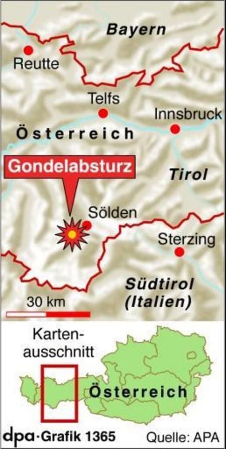 Gondelabsturz in Tirol (Grafik: dpa)