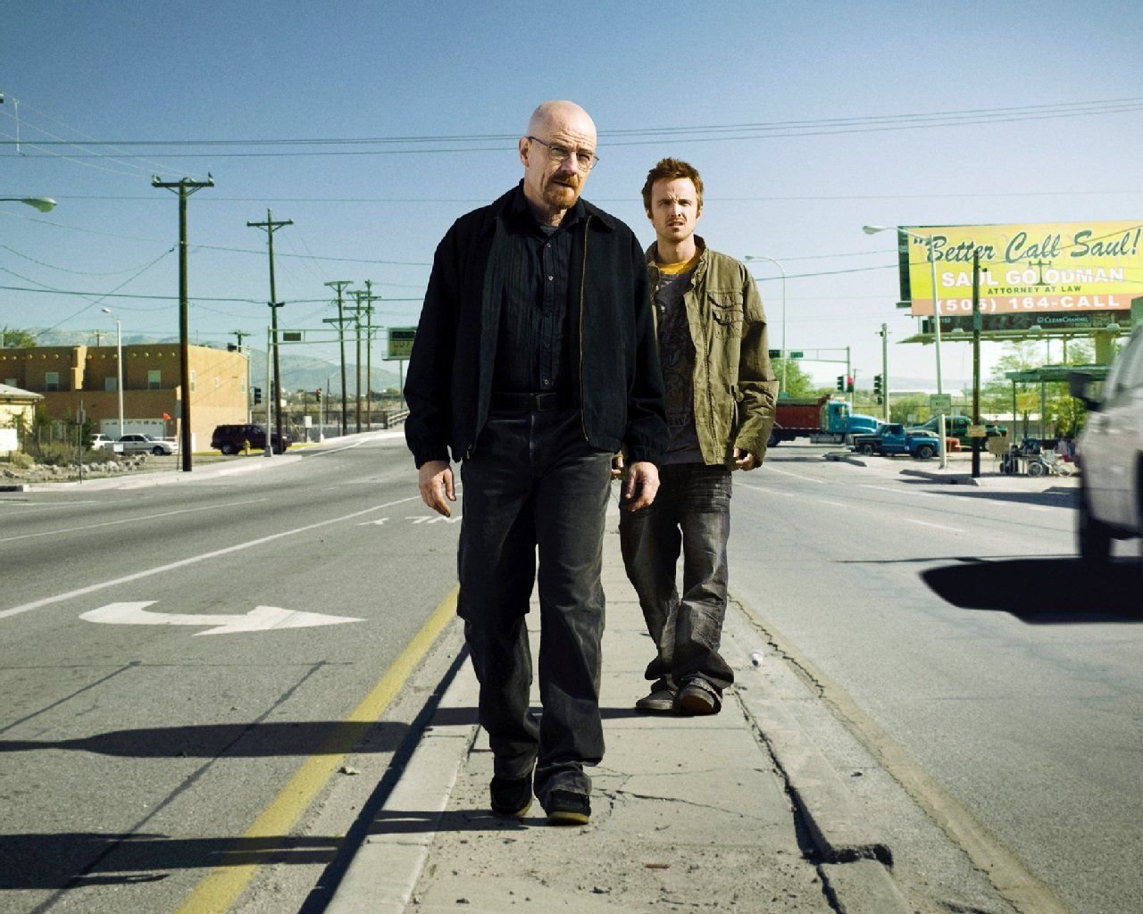 Die Breaking Bad-Figuren Walter White und Jesse Pinkman (r) lieferten die Vorlage für den Mord