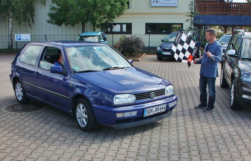 Am Startpunkt der Rallye
