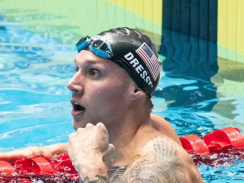 Hat in Budapest einen Traum-Weltrekord über 100 Meter Lagen aufgestellt: Caeleb Dressel. Foto: Bernd Thissen/dpa