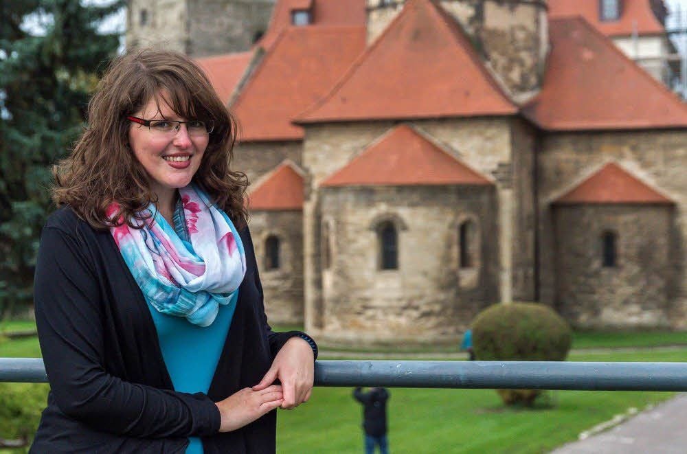 Macht derzeit ihr Bachelorpraktikum auf Burg Querfurt - die Hallenserin Anja Weberling.