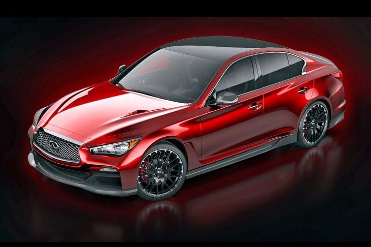 Infiniti hat erste Bilder des Q50 Eau Rouge Concept veröffentlicht, das in Detroit enthüllt wird.