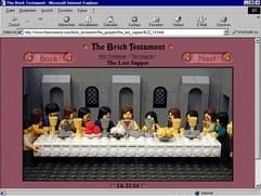 Letztes Abendmahl als Lego-Kunstwerk - der selbst ernannte "Reverend" Brendan Powell Smith aus Kalifornien verwendet für seine Arbeiten fast ausschließlich Original-Legobausteine. (Foto: dpa/Thebricktestament.com)