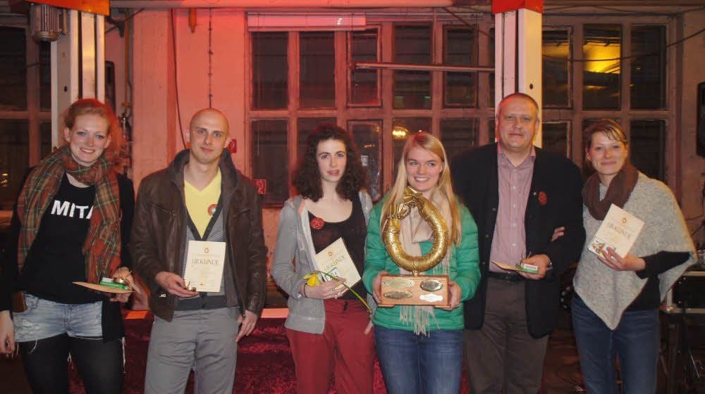 Von links: Lynne Eichhorst (Platz 4), Patrick Müller (Platz 3), Lal Lucie Kreusch (Platz 5 und Juniorenweltmeisterin), Lena Duhr (Weltmeisterin 2014), Mario Klüser (Platz 2, Vizeweltmeister), Susan Pechstedt (Platz 6)