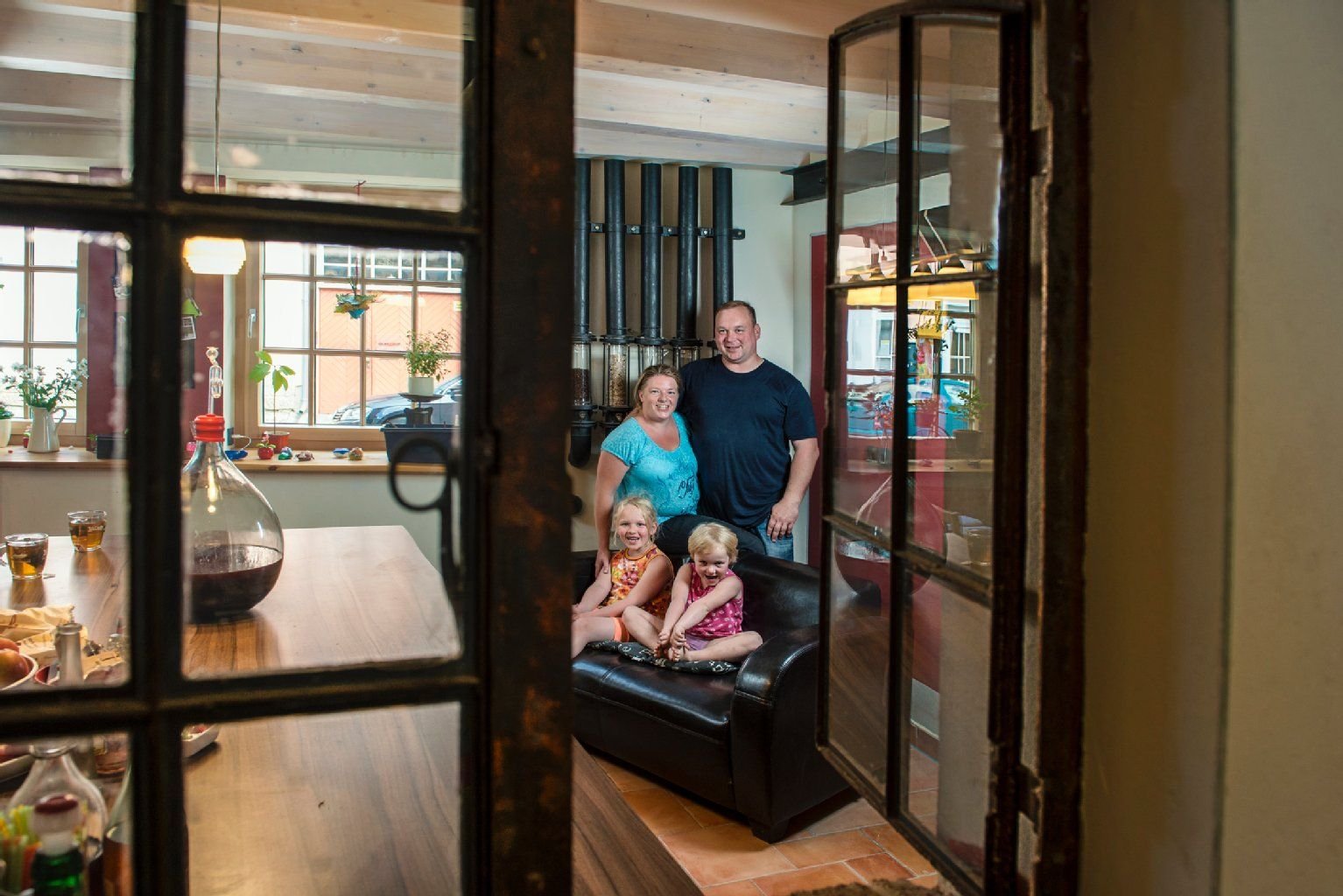 Familie Knackstedt in ihrem Haus in Quedlinburg