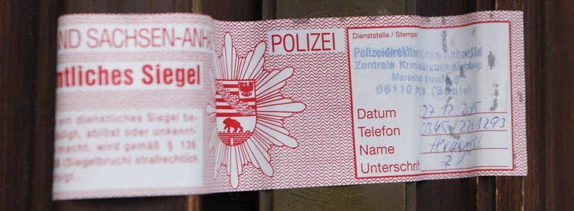 Nach dem Fund der Hanfpflanzen wurde die Tür versiegelt.