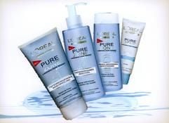 Pflege für junge Haut - die Serie «Pure Zone» von L'OrÈal besteht aus Peeling, Gel, Gesichtswasser und Feuchtigkeitspflege. (Foto: dpa)