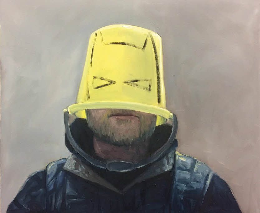Sebastian Herzau: „Iche, Batman“ (Ölgemälde, 2015)