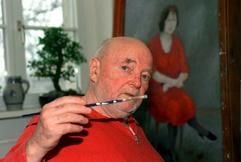 Maler Kurt Mühlenhaupt in seinem Atelier in Berlin (Archivfoto vom 11.01.1996). Der Berliner Malerpoet Kurt Mühlenhaupt ist tot. (Foto: dpa)