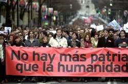 Demonstration in Bilbao gegen den ETA-Terror