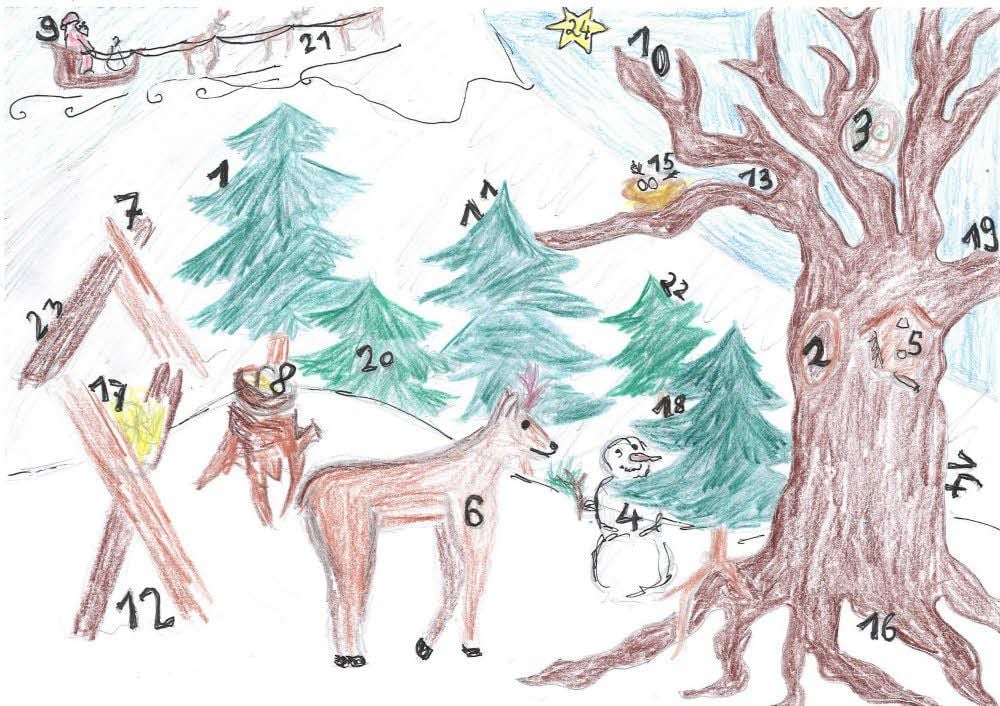 Das Bild, gemalt von der 11-jährigen Gerdis Herzog, wirbt für die Aktion.
