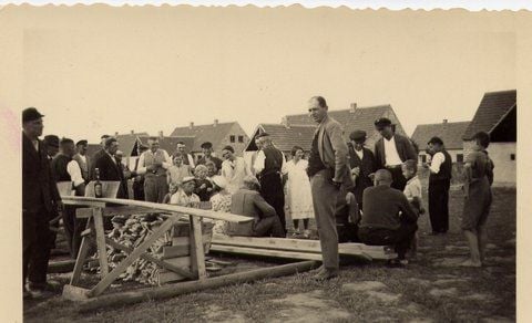 Der Siedlungsaufbau am Dautzsch zu Beginn der 30er Jahre.