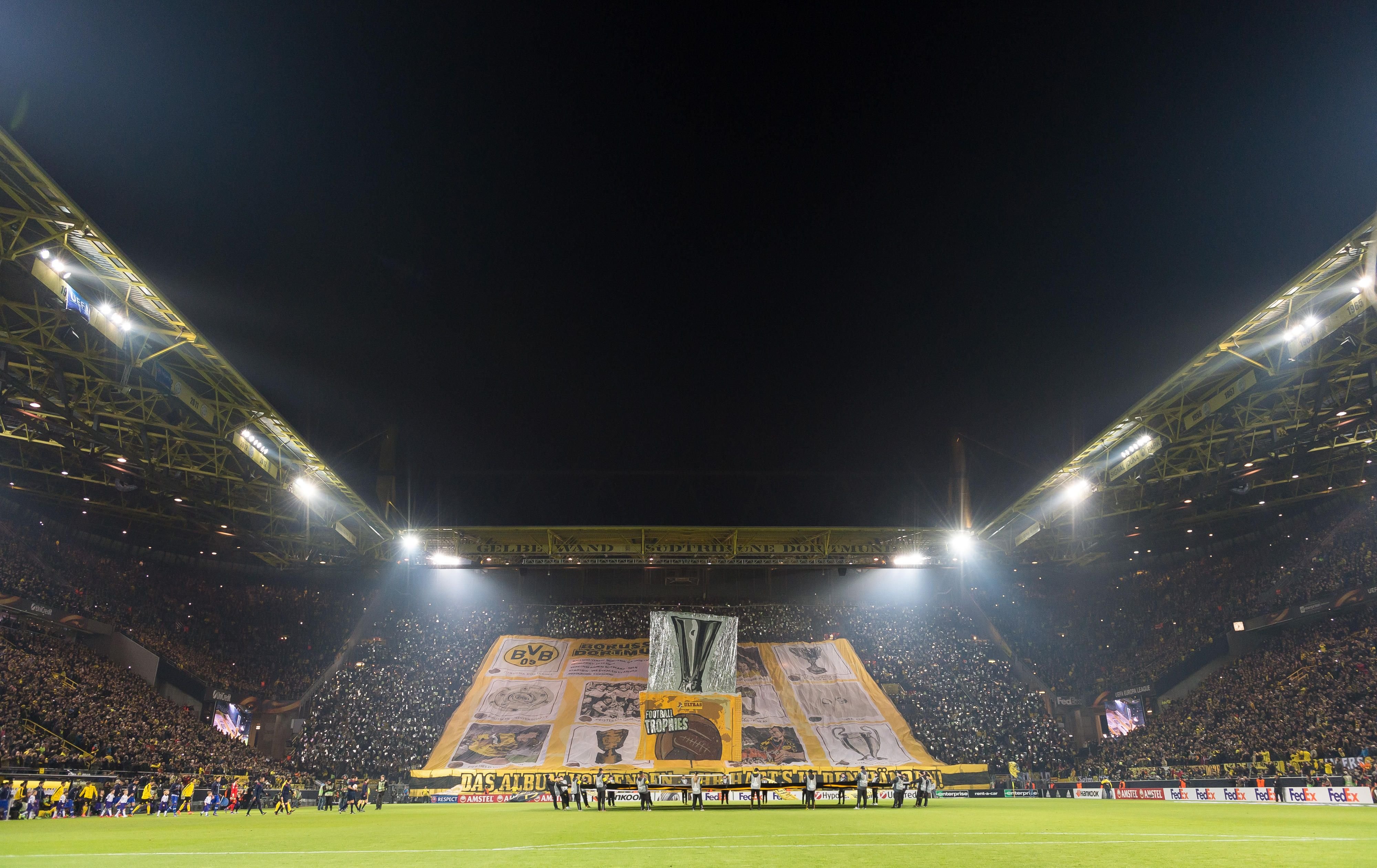 Der Blick auf die Südtribüne im Stadion in Dortmund. (Symbolbild)
