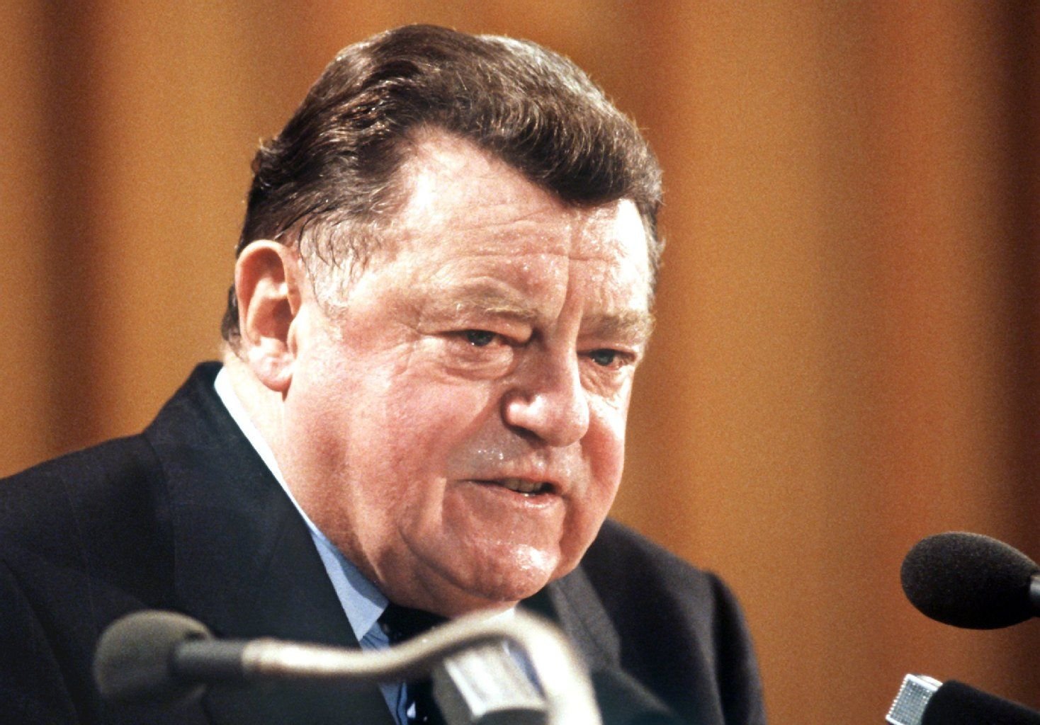 Franz Josef Strauß beim CSU-Parteitag 1985 in München