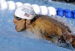 Michael Phelps peitscht durch das Wasser. (Foto: dpa)