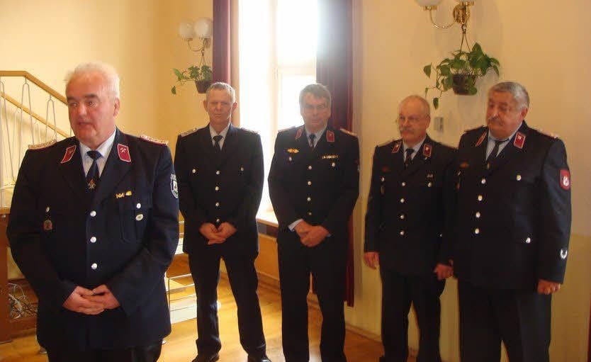 Roland Rashorn (v.l.), Willy Biermann, Uwe Ballerstedt, Lothar Meyer und Hans Jürgen Lärz.