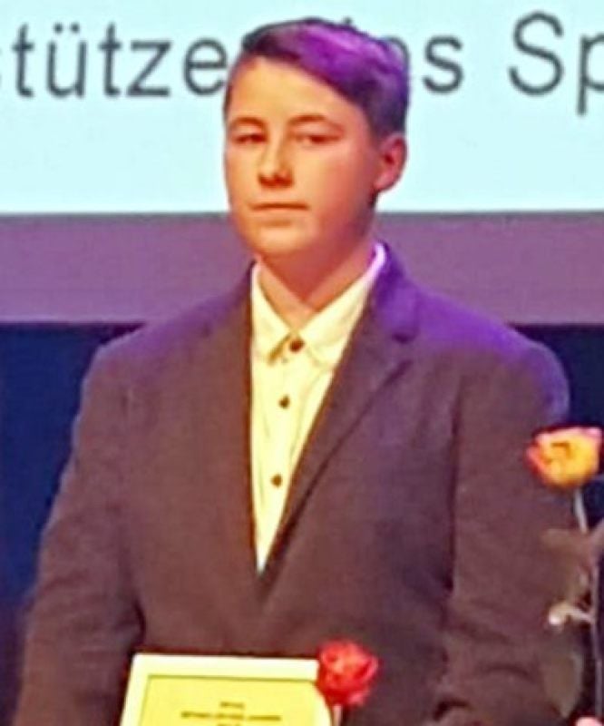 Paul Kötitz bei der Siegerehrung im Wittenberger Stadthaus.