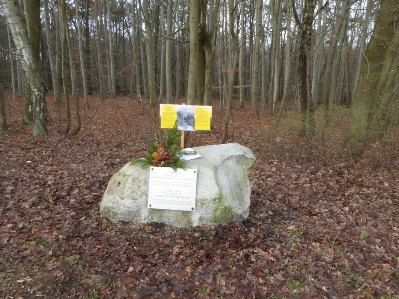 Gedenkstein für Philippe Mariotti in Halle am 22.3.2017