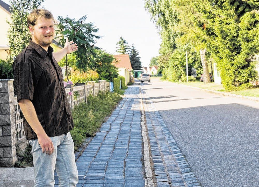 Andrei Fischer wohnt erst seit kurzem wieder in Barnstädt. Seine Familie besitzt im „Baumanger “ einen Garten und soll jetzt einen Straßenausbaubeitrag bezahlen.