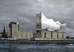 Noch ist sie nur in der Computersimulation zu sehen: Die Elbphilharmonie in der Hafencity soll das neue Wahrzeichen von Hamburg werden. (Foto: dpa)