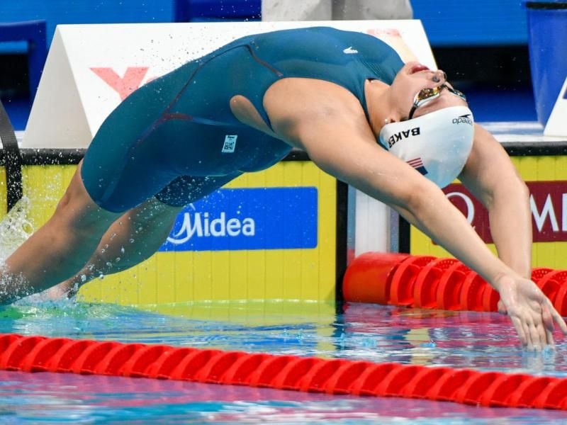 Neue Weltrekordhalterin über 100 Meter Rücken: Kathleen Baker. Foto: Axel Heimken