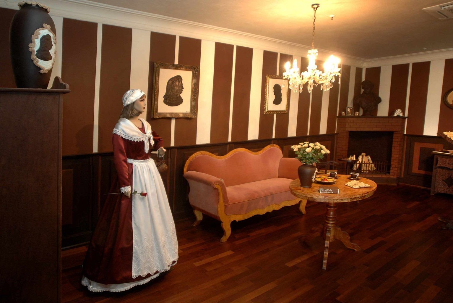 Das Schokoladenzimmer im Halloren Schokoladenmuseum in Halle