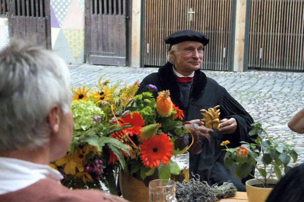 Zum Resümee am Abend (li.) gehörte der Besuch der Cranach-Ausstellung in Dessau am Morgen.