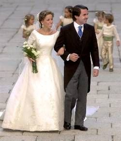 Jose Maria Aznar (R) und seine Tochter Ana
